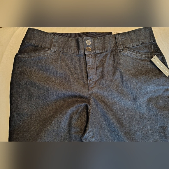 Christopher & Banks CJ Banks Classic Fit Comfort Waist Denim Capris Size 18W NWT - Picture 3 of 10